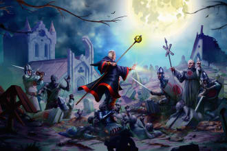 draw a game art, illustration, environment or concept art