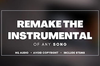 recreate or remake the instrumental of any song