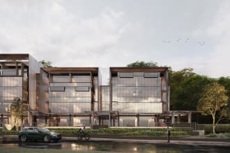 create architectural rendering, 3d image visualization, exterior and interior