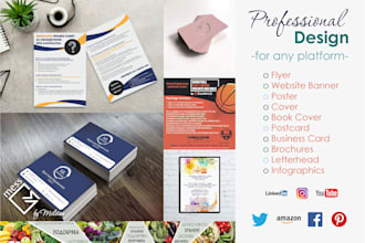 do a professional flyer, business card, banner or cover