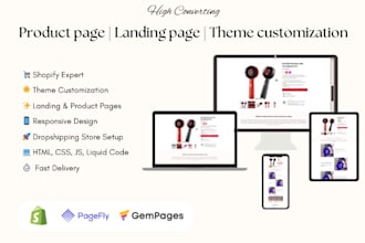 set up shopify store,theme customization,custom coding,figma to shopify bug fix