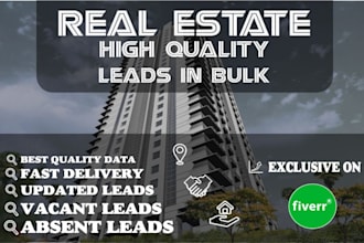 provide real estate cash buyers and vacant  leads with skip tracing