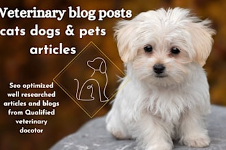 write SEO veterinary blog posts and pets articles