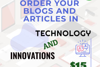 write articles on innovation and technology