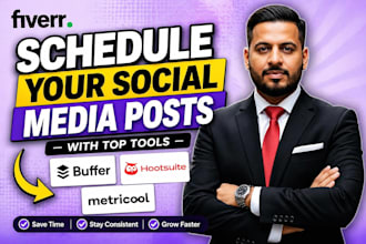 schedule your social media posts via buffer, hootsuite, metricool and publer