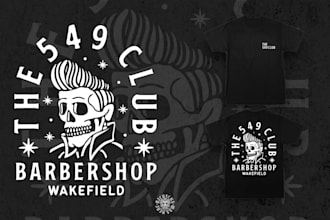 made a character traditional tattoo art for merchandising, logo