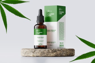 design packaging oil bottle label cbd business