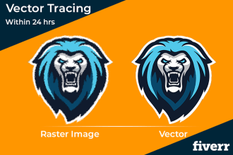 do vector tracing, vectorize image, and recreate vector logo for you