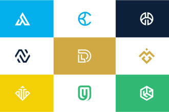 do initial letter monogram logo design in 24 hours