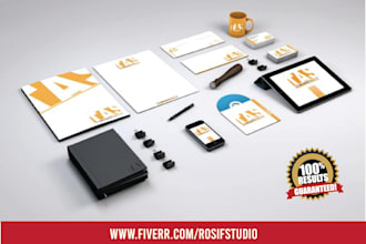 do minimalist and modern logo and stationery design
