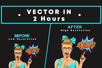 convert to vector, low res image to vector , redraw,fix logo
