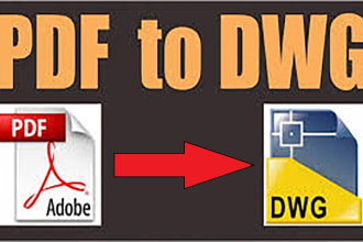 convert all type files PDF to dwg and  word and excel to PDF