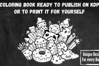 deliver a coloring book with any niche to publish on KDP