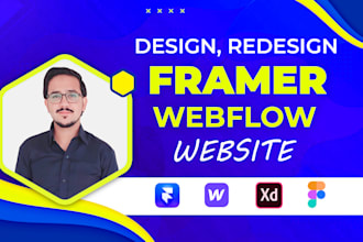 design custom framer and webflow website or landing page for your business