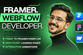 design webflow website, framer website, figma to webflow, framer developer