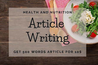 write health and fitness articles