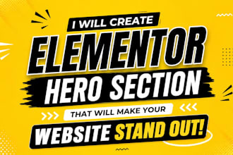 create elementor hero section that will make your website stand out