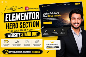create elementor hero section that will make your website stand out