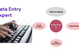 do online data scraping, data collection manual typing work