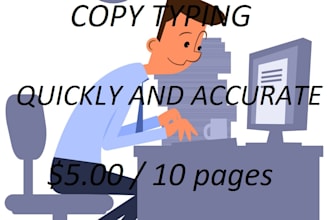 do typing work, handwritten text, convert pdf to word