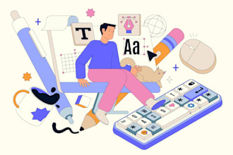 draw vector illustrations in a flat, modern style