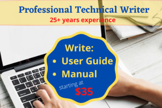 professionally write a user guide or manual