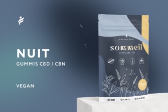 create your packaging or label design and 3d mockup