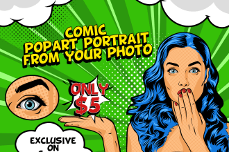 draw a stunning pop art portrait style