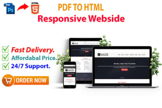 convert psd to html responsive