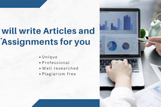 write unique science articles and assignments for you