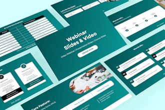 create webinar video, presentation slides webinar, course slides and video
