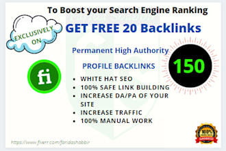 create manually high quality social media profiles backlinks