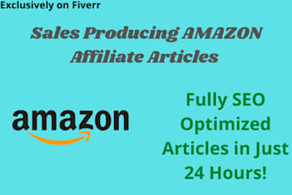 write sales producing amazon affiliate articles