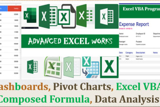 offer advanced excel data analytics and dashboards sevices