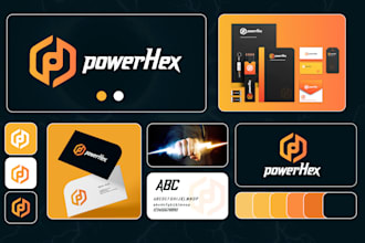 design unique business logo and brand identity with brand guidelines