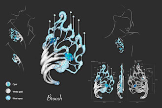 design fine jewelry and collections with sketches or cad