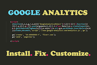 add or fix google analytics code on your site