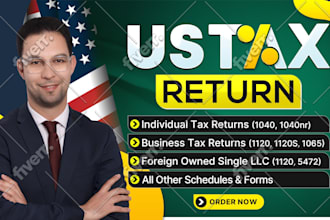 professionally prepare and file US tax returns for individual llc and corporate