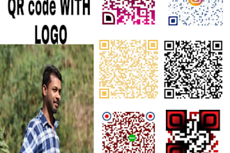 design amazing qr code and barcode with your  logo