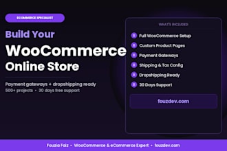 build a responsive woocommerce website or create online store