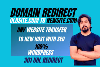 redirect your domain or migrate website to new host with seo