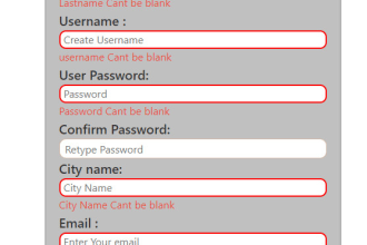 html form validation php mysqli js error generate email