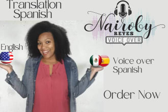 translate and record your script from english to spanish