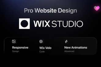 design or redesign responsive wix studio or editor x website