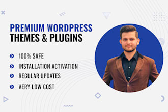 install and set up premium theme and plugins