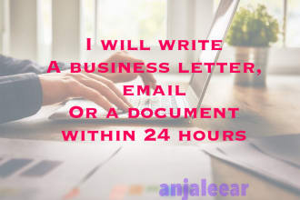 write a professional letter,email or a document