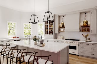 design and render your kitchen in 3d realistic images