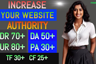 increase domain authority moz da domain rating ahrefs DR majestic tf