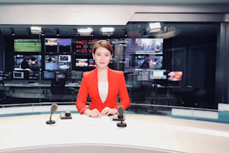 record chinese voice over by a TV presenter