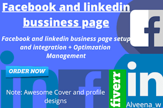 setup facebook and linkedin business page
